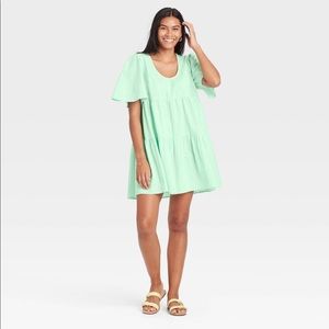 A New Day oversized turquoise short sleeved dress size XL with pockets